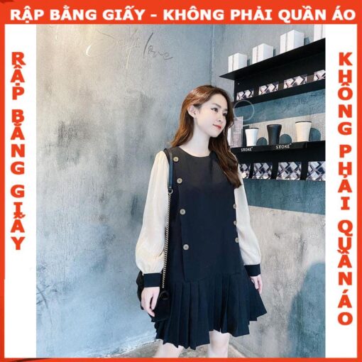 Rập giấy mã 1078 - đầm đuôi cá xếp ly