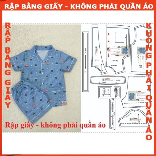 Rập giấy A0 bộ đùi bé trai mã R139B