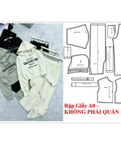 Rập giấy A0 bộ quần suông áo hoodie mã 244