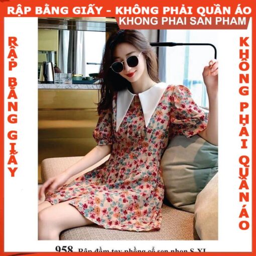 Rập giấy A0 mã 958 - đâm cổ sen nhọn