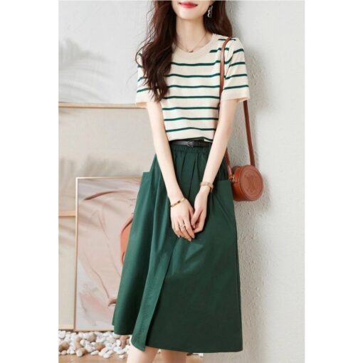 Rập giấy A0 mã 378 - chân váy lưng thun - Hình ảnh 5