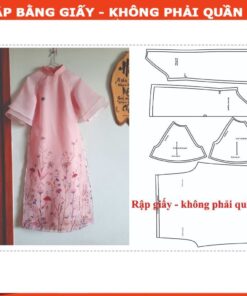 Rập giấy A0 áo dài bé gái mã AD31