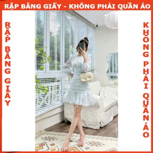 Rập giấy A0 mã 1480 - đầm tay dài