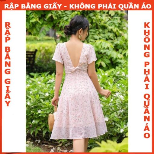 Rập giấy A0 mã 1624 - đầm xòe cách điệu - Hình ảnh 2