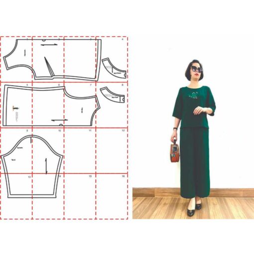 Rập giấy A0 mã 1545 - bộ trung niên - Hình ảnh 2