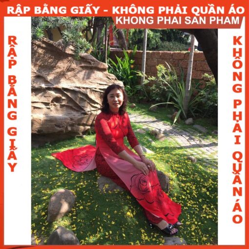 Rập giấy A0 áo dài truyền thống dây kéo sau mã AD30 - Hình ảnh 7