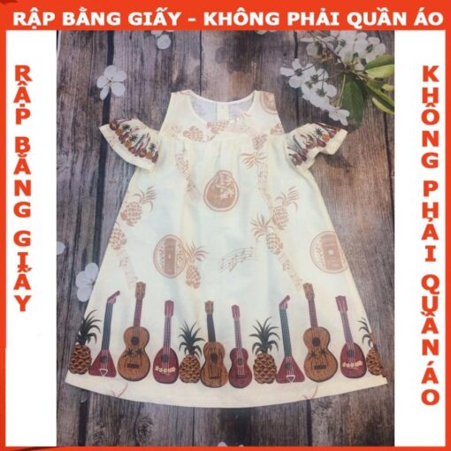 Rập giấy A0 mã R268 - đầm trễ vai cho bé