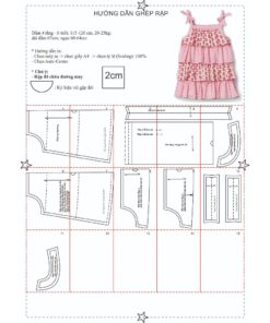 Alternative view of Rập giấy A0 mã R357 - Rập đầm bé gái