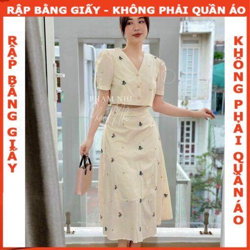 Rập giấy A0 set váy A + áo mã 112 - Hình ảnh 3