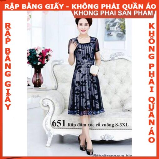 Rập giấy A0 mã 651 - rập may đầm