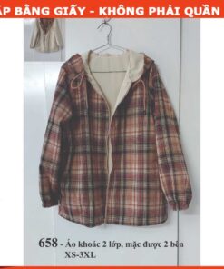 Rập giấy A0 áo khoác gió 2 lớp mã 658