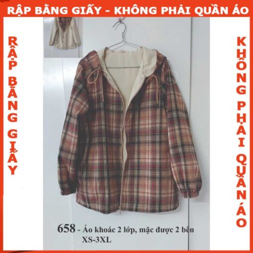 Rập giấy A0 áo khoác gió 2 lớp mã 658
