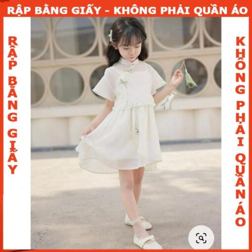 Rập giấy A0 mã R493 - đầm bé gái