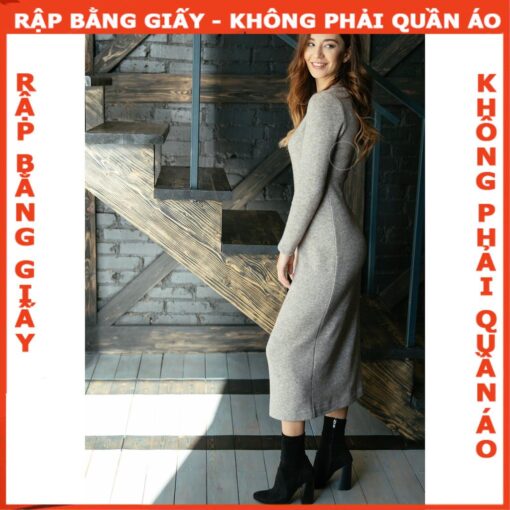 Rập giấy mã 1049 - đầm thun tay dài - Hình ảnh 3