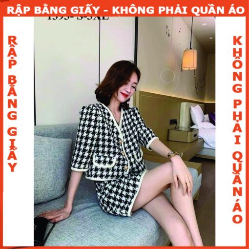Rập giấy A0  set váy A và áo cổ tim 1393 - Hình ảnh 2
