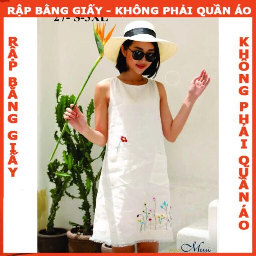 Rập giấy A0 mã 27 - đầm suông sát nách