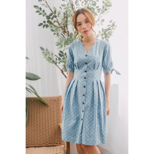 Rập giấy A0 mã 482 - đầm cổ tim nữ - Hình ảnh 3