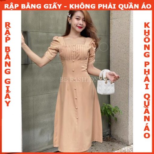 Rập giấy A0 mã 1265 - đầm tay phồng - Hình ảnh 3
