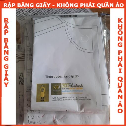 Rập giấy A0 mã Ad36 - áo dài nam - Hình ảnh 7