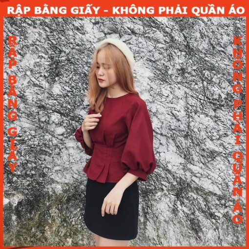 Rập giấy A0 mã 1016 - áo xếp ly eo