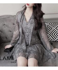 Alternative view of Rập giấy A0 đầm đuôi cá thắt nơ mã 1170