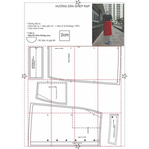 Rập mã 745 - chân váy midi - Hình ảnh 4