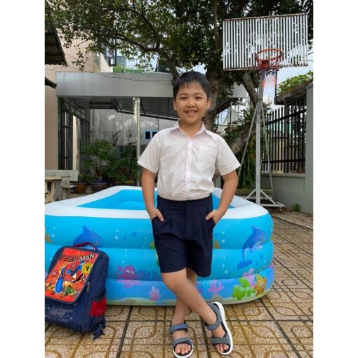 Rập giấy A0 mã B46, B18 - set đồng phục bé trai quần short - Hình ảnh 2