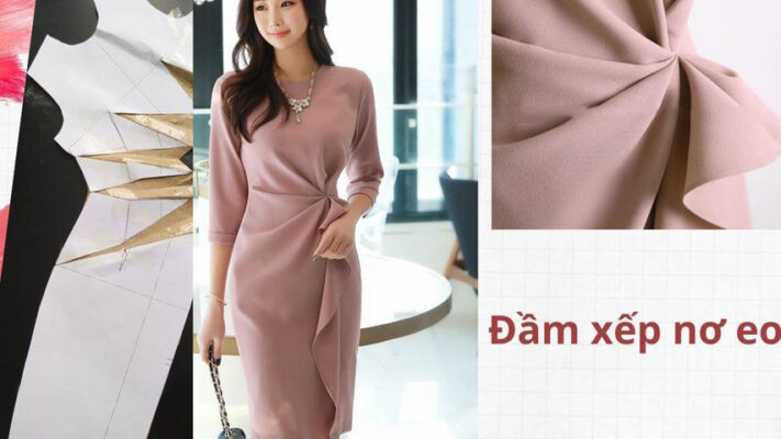 Rập giấy A0 đầm xéo nơ eo mã 109