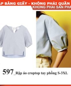 Rập áo lửng tay phồngRập  mã 597