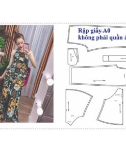 Rập giấy A0 mã 1464- bộ yếm quần suông