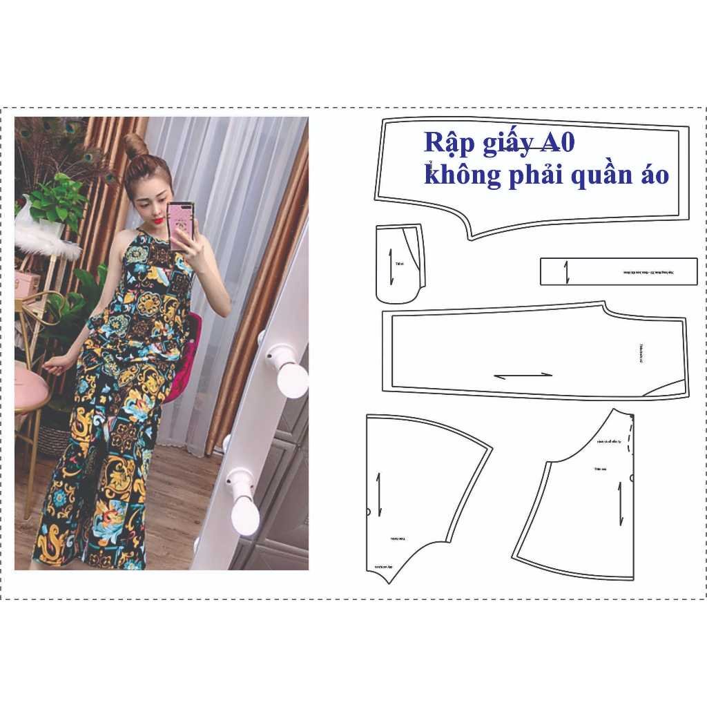 Rập giấy A0 mã 1464- bộ yếm quần suông
