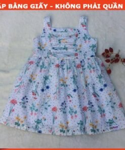 Rập  mã R278 - đầm cổ vuông cho bé