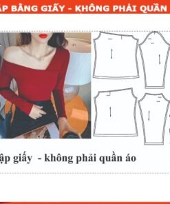 Rập giấy A0 mã 1641 -  áo thun lệch vai