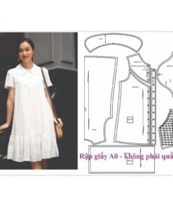 Rập giấy A0 đầm nữ mã 398 (rập đầm)