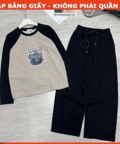 Rập giấy A0 mã 812 - bộ thun tay ragland cho mẹ và bé