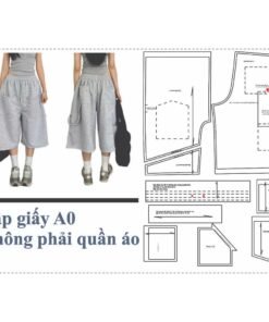 Rập giấy A0 mã 1751 - quần ngố unisex