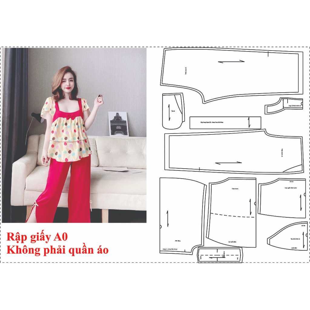 Rập giấy A0 1539 _ bộ mặc nhà nữ