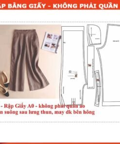 Rập giấy A0 mã 719 - Quần suông sau có thun