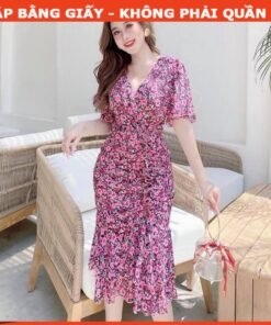 Rập  giấy A0 mã 1215 - đầm tay loe