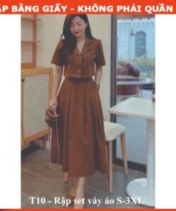 Rập giấy A0 mã T10 - set váy áo