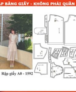 Rập giấy A0 mã 1592 - Rập bộ ống rộng