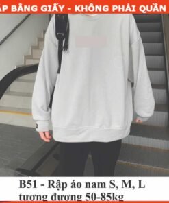 Rập giấy A0 áo sweater form unisex mã B51