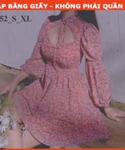 Rập giấy A0 mã 1252 - đầm cổ chân tay phồng