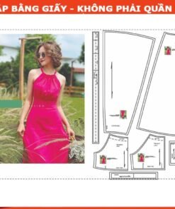 Rập giấy A0 mã 96 - đầm yếm