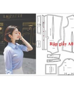 Rập giấy A0 mã 1245 - rập áo sơ mi