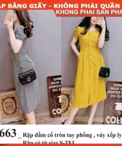 Rập giấy A0 mã 663 - rập đầm nữ