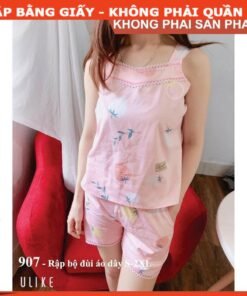 Rập giấy A0 mã 907 - Rập bộ đùi áo dây