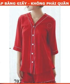 Rập giấy A0 mã 702 - bộ piyama cổ tim