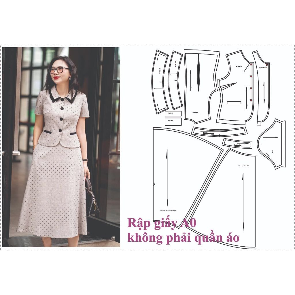 Rập giấy A0 1777 - rập set công sở