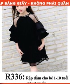 Rập mã R336 - đầm kiểu tay 3 tầng